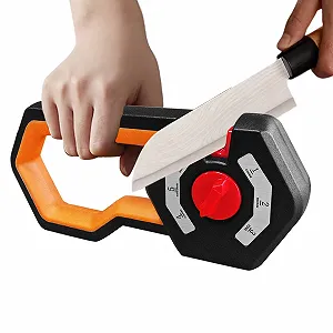 Точило для ножів 6-в-1 з регулюванням кута 6 рівнів ергономічна ручка - Фото 1