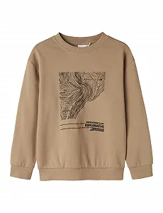 Світшот NAME IT Nkmnefiks LS RLX Sweat Bru для хлопчиків - Фото 1