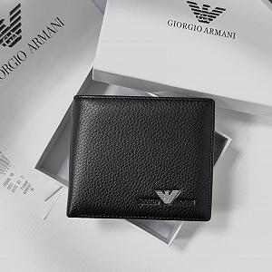 Чоловічий гаманець на магніті шкіряний брендовий Armani у подарунковій упаковці - Фото 1