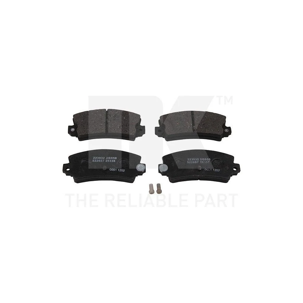 Комплект тормозных колодок дискового тормоза NK 223932 для RENAULT TALBOT ALPINE задняя ось, фото №1 Комплект тормозных колодок дискового тормоза NK 223932 для RENAULT TALBOT ALPINE задняя ось, фото №1