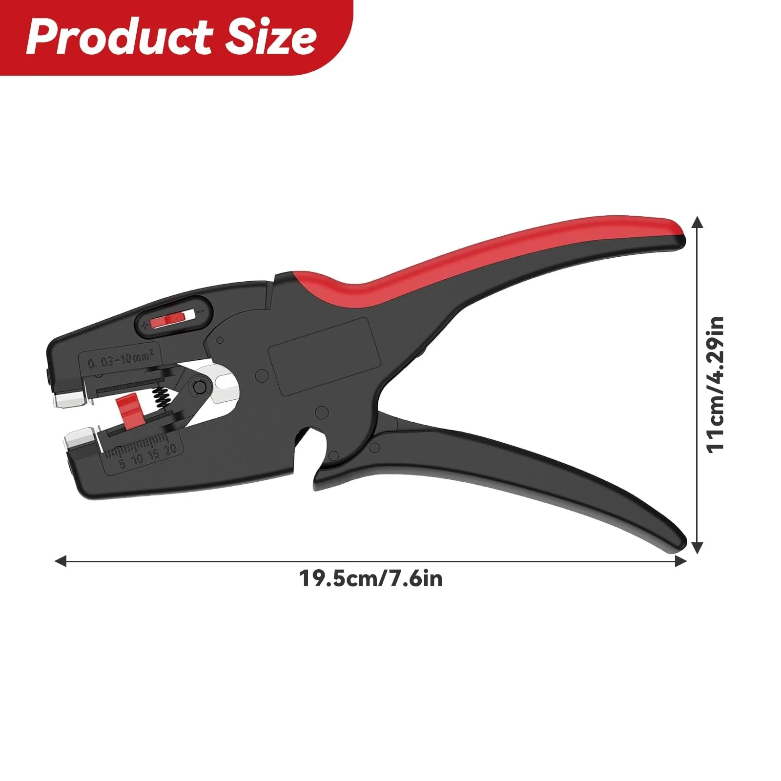 Автоматический стриппер 2-в-1 0.3-10 мм² с ограничителем длины, фото №2