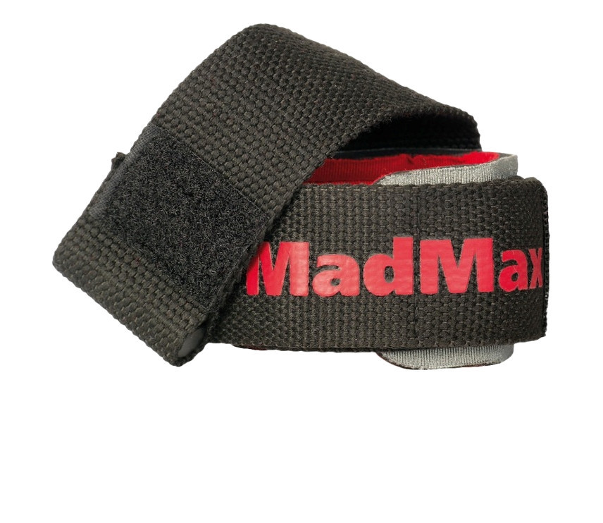 Лямки для тяги MadMax MFA-332 PWR Straps Black/Grey/Red, фото №1 Лямки для тяги MadMax MFA-332 PWR Straps Black/Grey/Red, фото №1