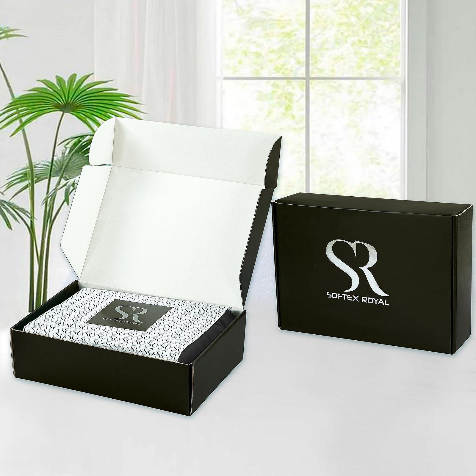 Постельное белье Softex Royal 135 x 200 см, Набор из 2 предметов, Набор из 2 с 1 наволочкой 80 x 80 см, Oeko-Tex, Черный, с молнией YKK, фото №5
