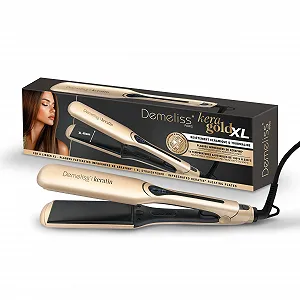 Выпрямитель для волос Demeliss Saint Alge Kera-GOLD XL широкие пластины с кератином - Фото 1