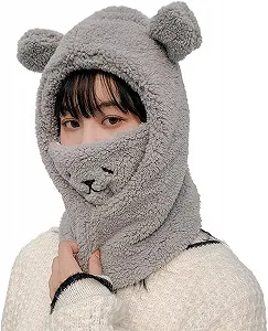 Жіноча зимова тепла вітрозахисна шапка, флісова - Фото 1