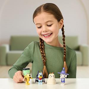 Фігурки BlueY Бінго, Хлоя та Лакі на Хелловін, 4 шт., 6,35 см, з аксесуарами synthetic.ua - Фото 1