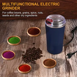 Електрична кавомолка Weinsamkeit, електричний млин для спецій з лезом з нержавіючої сталі та захисною кришкою, потужний двигун 200 Вт для горіхів, кавових зерен, спецій synthetic.ua - Фото 1