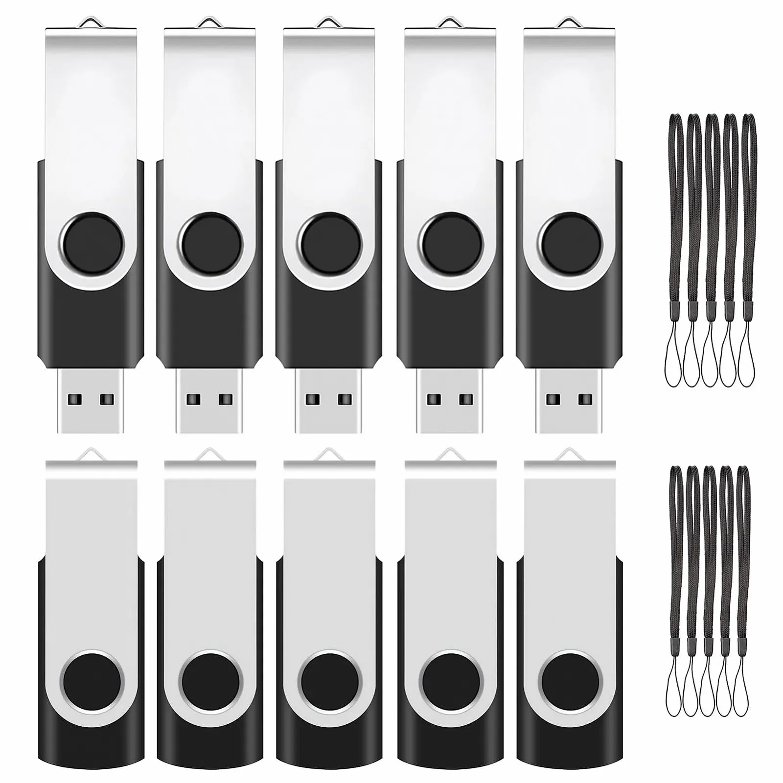 USB-накопичувач ABLAZE 4GB Pack of 10 High Speed USB 2.0 Swivel Чорний, фото №1 USB-накопичувач ABLAZE 4GB Pack of 10 High Speed USB 2.0 Swivel Чорний, фото №1