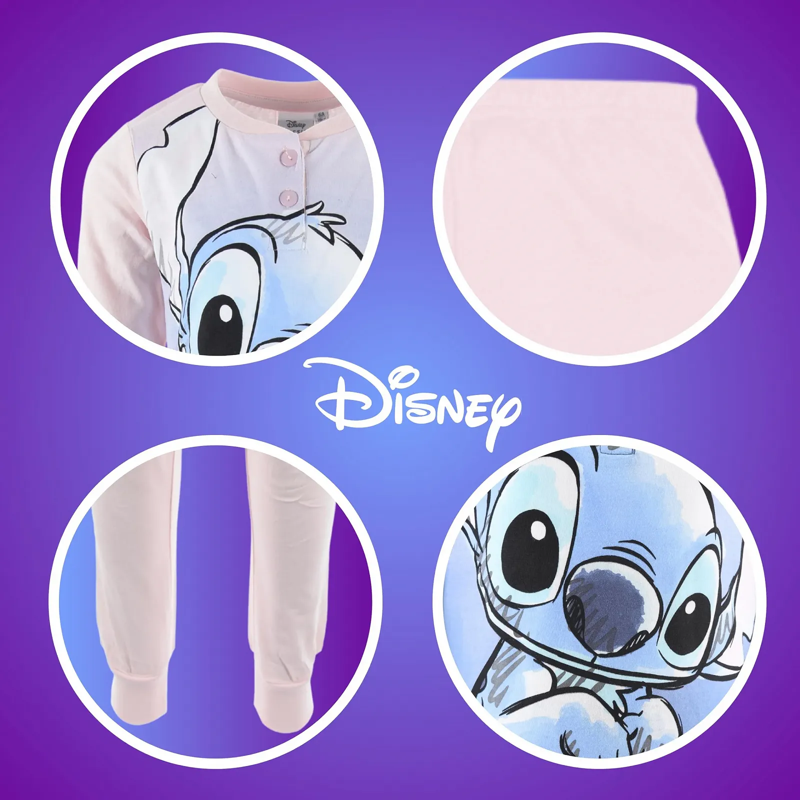 Піжама Disney Stitch для дівчат, футболка та довгі штани, набір з 2 предметів для дівчат, фото №8 Піжама Disney Stitch для дівчат, футболка та довгі штани, набір з 2 предметів для дівчат, фото №8