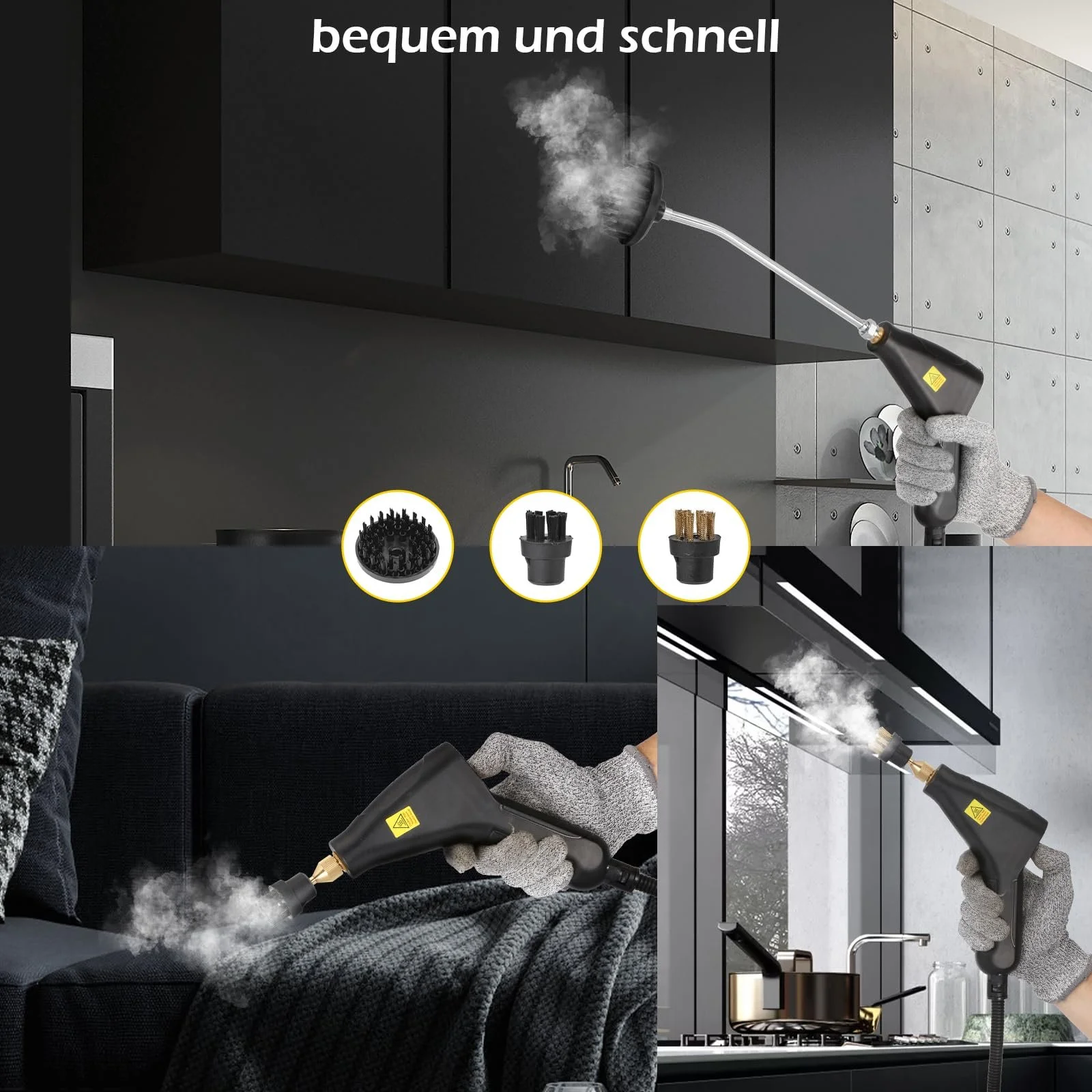 Ручний пароочисник Dyna-Living 1.5 L 14 аксесуарів, фото №3