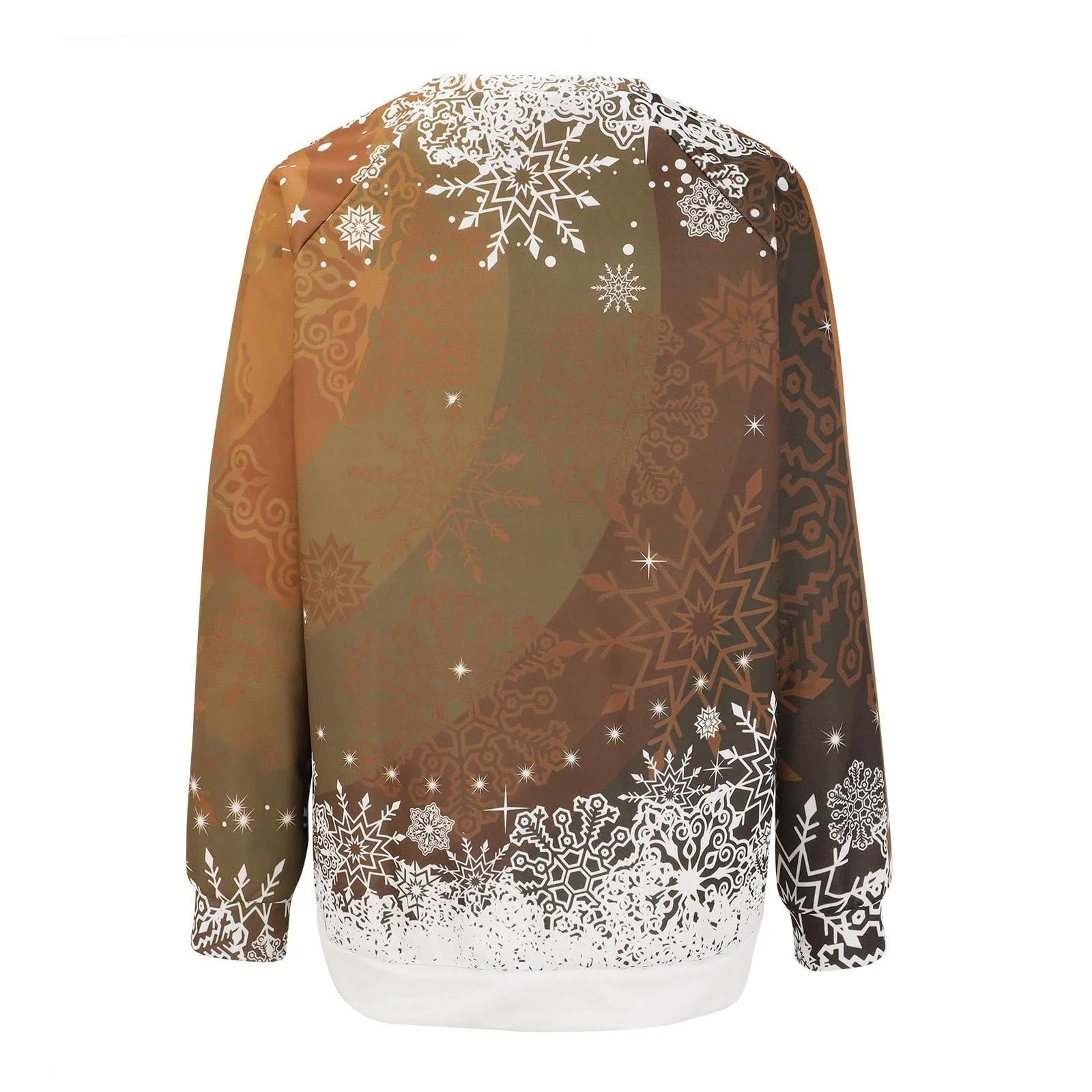 Рождественский джемпер Женский свитер с длинными рукавами и круглым вырезом, смешной рождественский джемпер, многоцветный, с принтом снеговика, большой размер, рождественский женский повседневный, фото №5