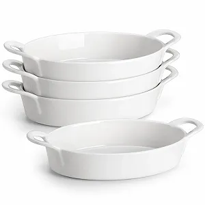 Набор форм для запекания MALACASA Bake Series овальные порционные 4 шт. - Фото 1