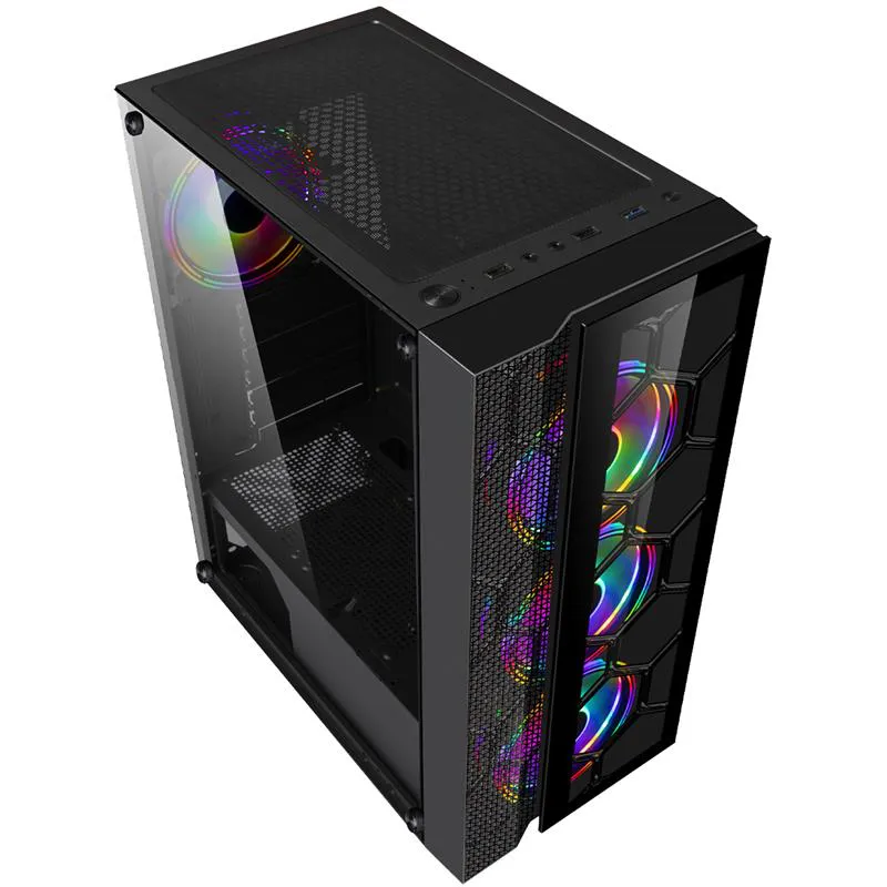Корпус Frime Nucleus Black USB 3.0 без БП (Nucleus-U3-GLS-4DTRMLT16.6WP), фото №6