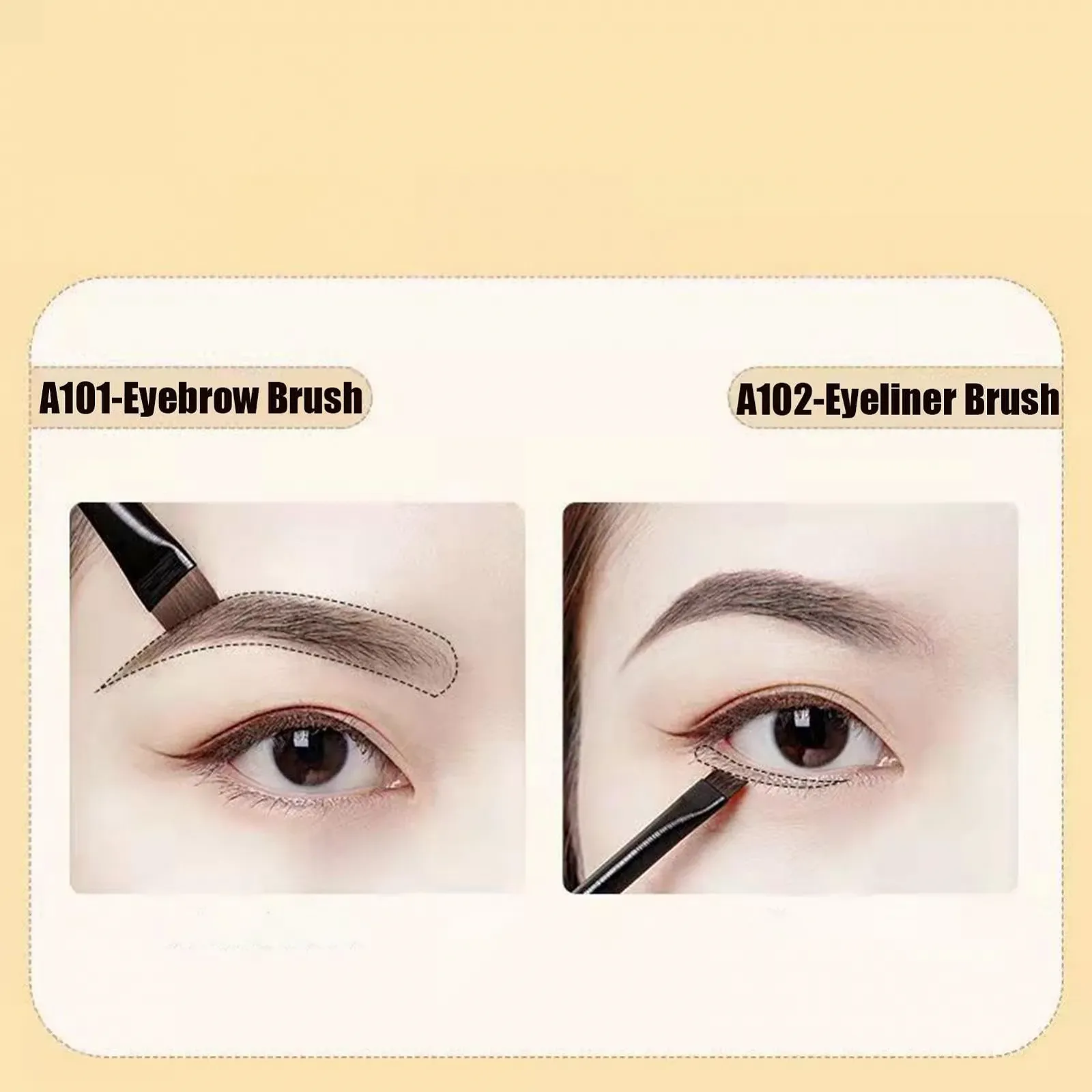 Пензель lyanny Angled Eyebrow Flat Thin Eyeliner Fine Angled для тіней для повік та брів, фото №6