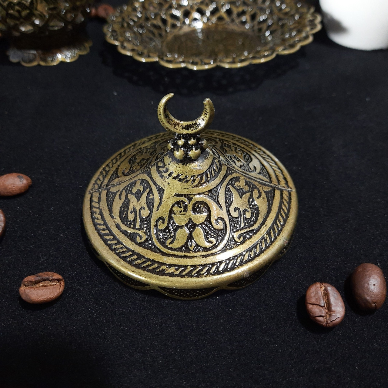 Турецкая чашка Демитас Acar с блюдцем 100 мл Бронза, фото №7