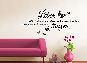 Наклейка на стіну Grandora W996 Leben heißt Метелики 80 x 37 см Фіолетовий synthetic.ua - Фото 1