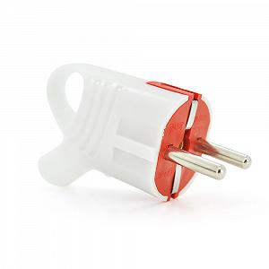 Вілка з заземленням вугілля 16A 250V A112 White Q20 - Фото 1
