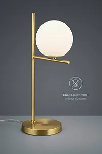 Настільна лампа Paula Matt Brass Metal Smoked Glass E14 52 см 18 см synthetic.ua - Фото 1