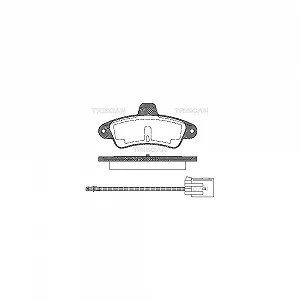 Комплект гальмівних колодок, дискове гальмо TRISCAN 8110 16162 для FORD задня вісь - Фото 1