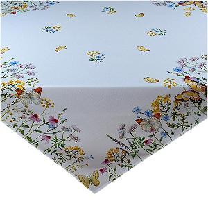 Скатертина Квіти та метелики 85 x 85 см Різнокольорова synthetic.ua - Фото 1