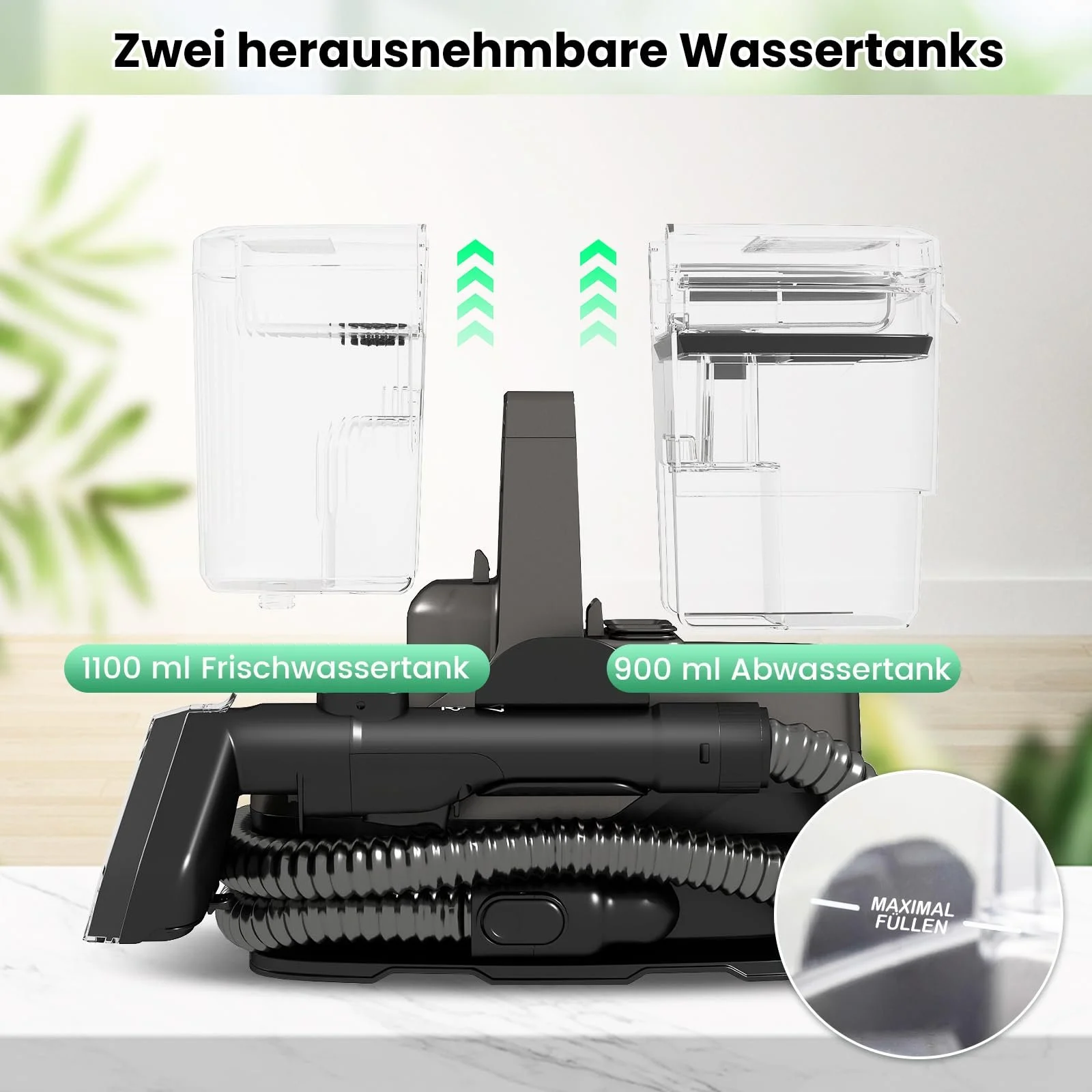 Миючий пилосос COSTWAY 1800 W для м'яких меблів та килимів з парою та стерилізацією, фото №6