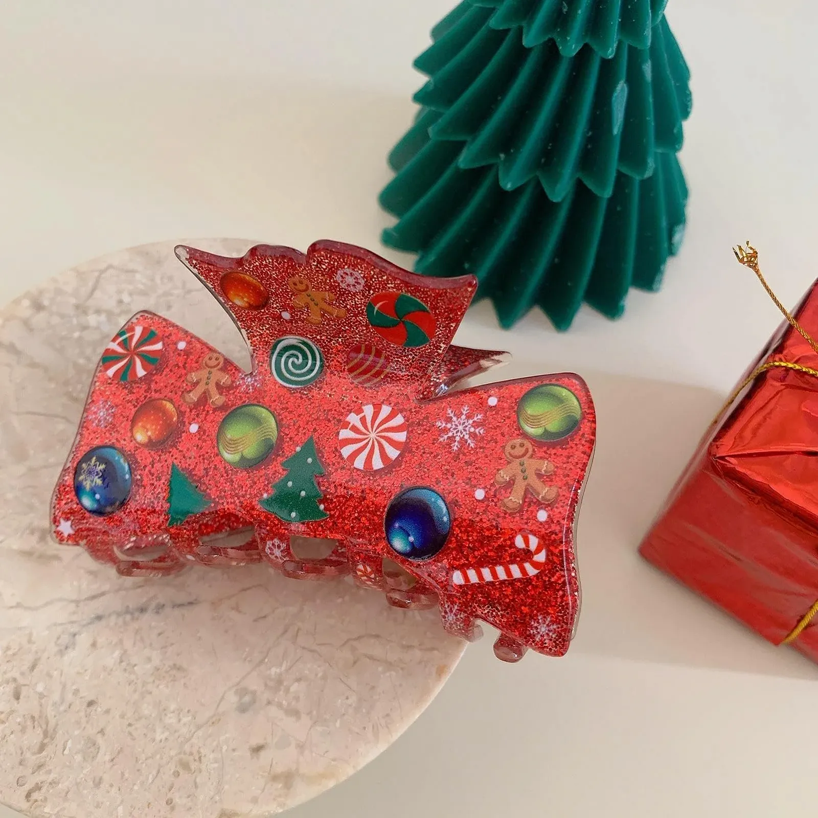 Заколка для волос Санта-Клаус Рождественская, фото №3