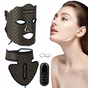 LED Маска для лица и шеи Advanced, ближний инфракрасный красный свет, омоложение, антивозрастное средство против морщин - Фото 1