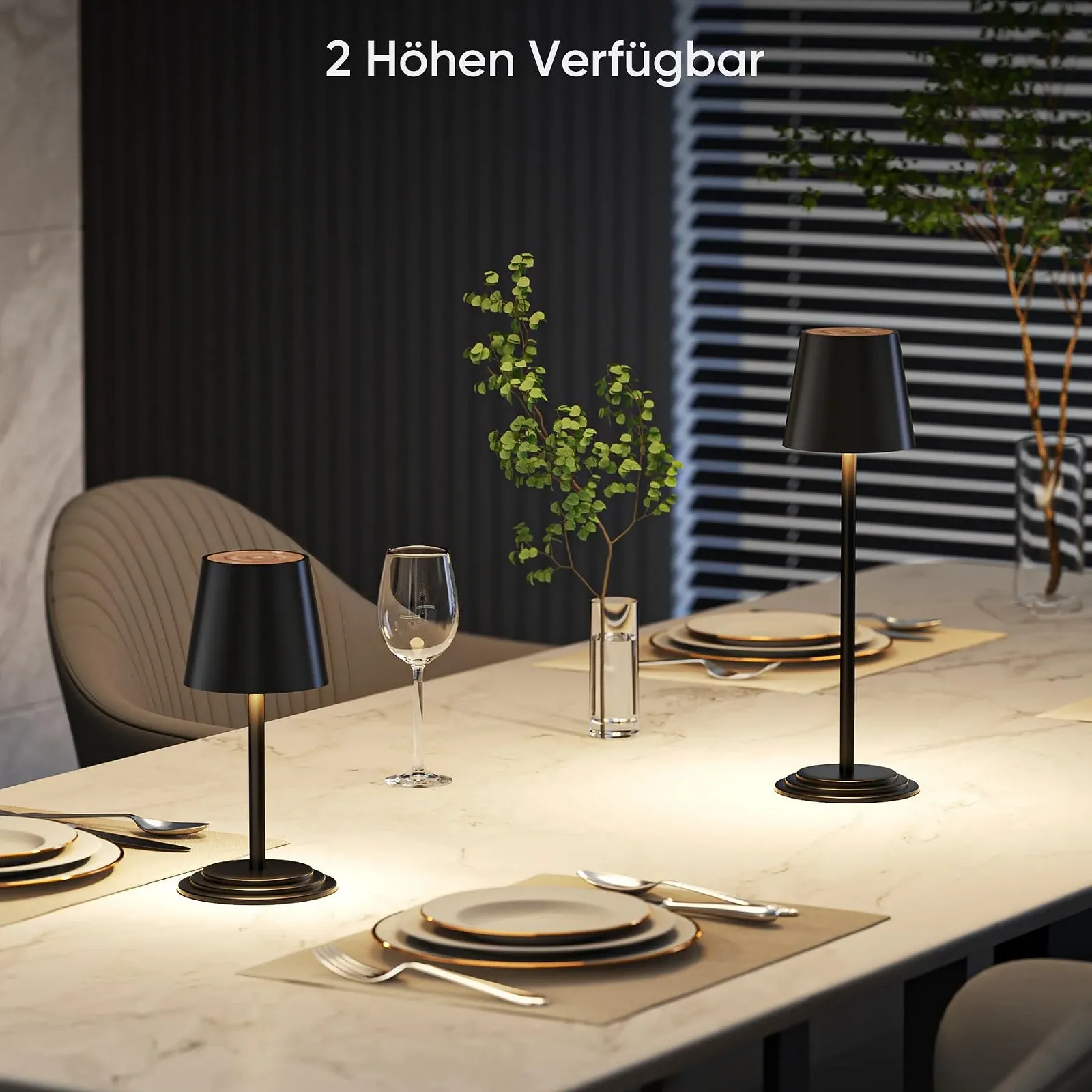 Настільна лампа Бездротова Водонепроникна IP44 Набір із 2 шт. Сенсорна Димерна LED 256 кольорів, фото №7