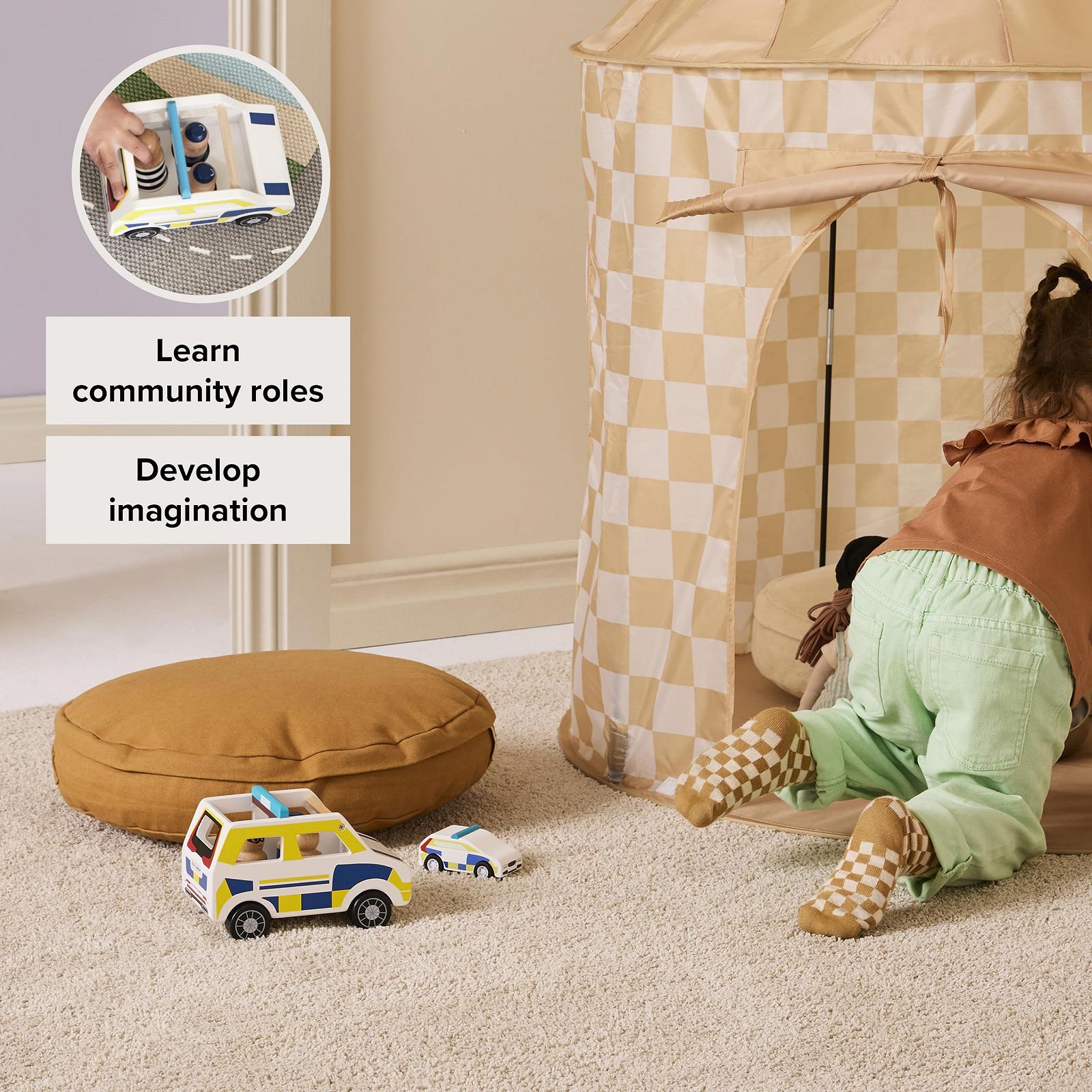Игрушечная машинка Kid's Concept Police Car для детей от 2 лет деревянная, фото №4