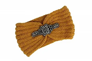 Вязаная повязка на голову с Rhinestone грелка для ушей - Фото 1