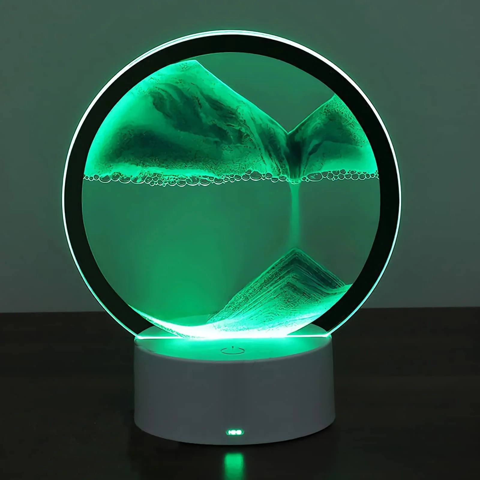 Настільна лампа Sandscape 3D Moving Sand Art LED Rotating, фото №1