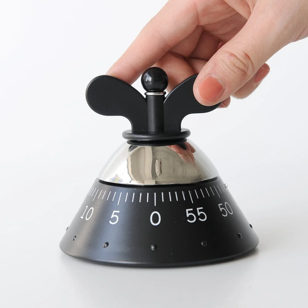 Кухонный таймер A Di Alessi механический из термопластичной смолы Черный, фото №4