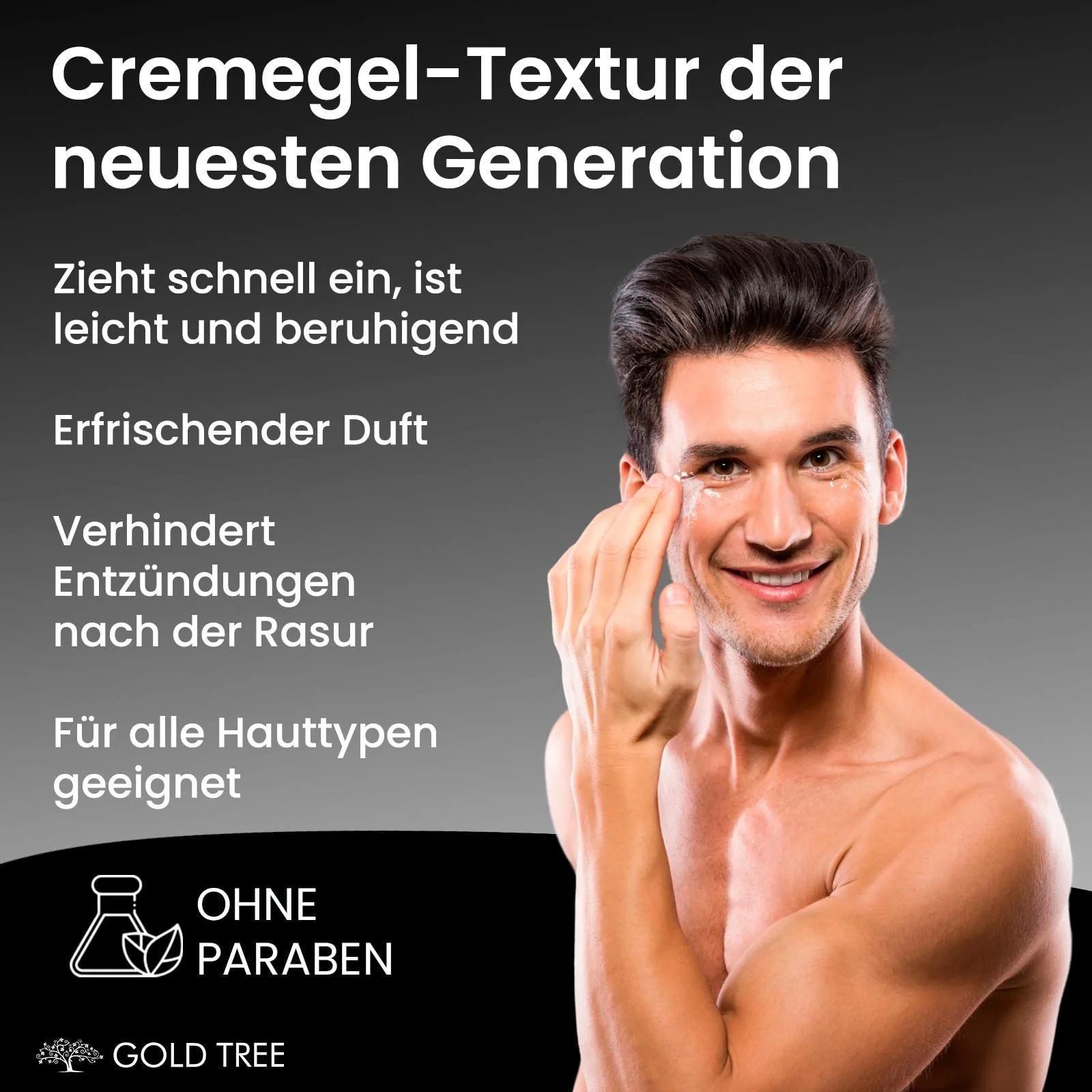 Денний крем Percent Age Face Cream Men антивіковий зволожуючий з гіалуроновою кислотою 100 мл, фото №3