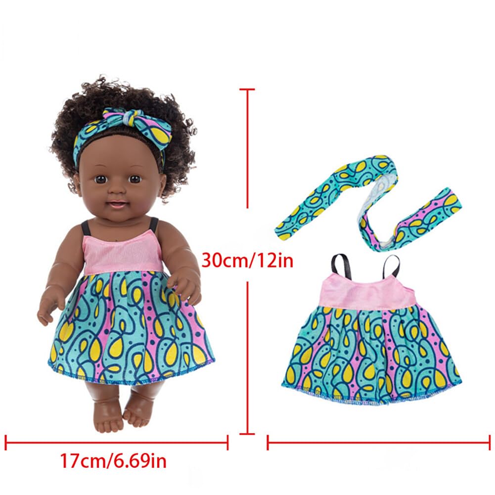 Лялька Reborn 12 Inch Realistic Soft Silicone African Smiling Doll Black Skin, фото №2 Лялька Reborn 12 Inch Realistic Soft Silicone African Smiling Doll Black Skin, фото №2