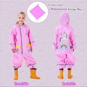 Дитячий дощовий комбінезон Vckrio для дівчат і хлопчиків, водонепроникний synthetic.ua - Фото 1