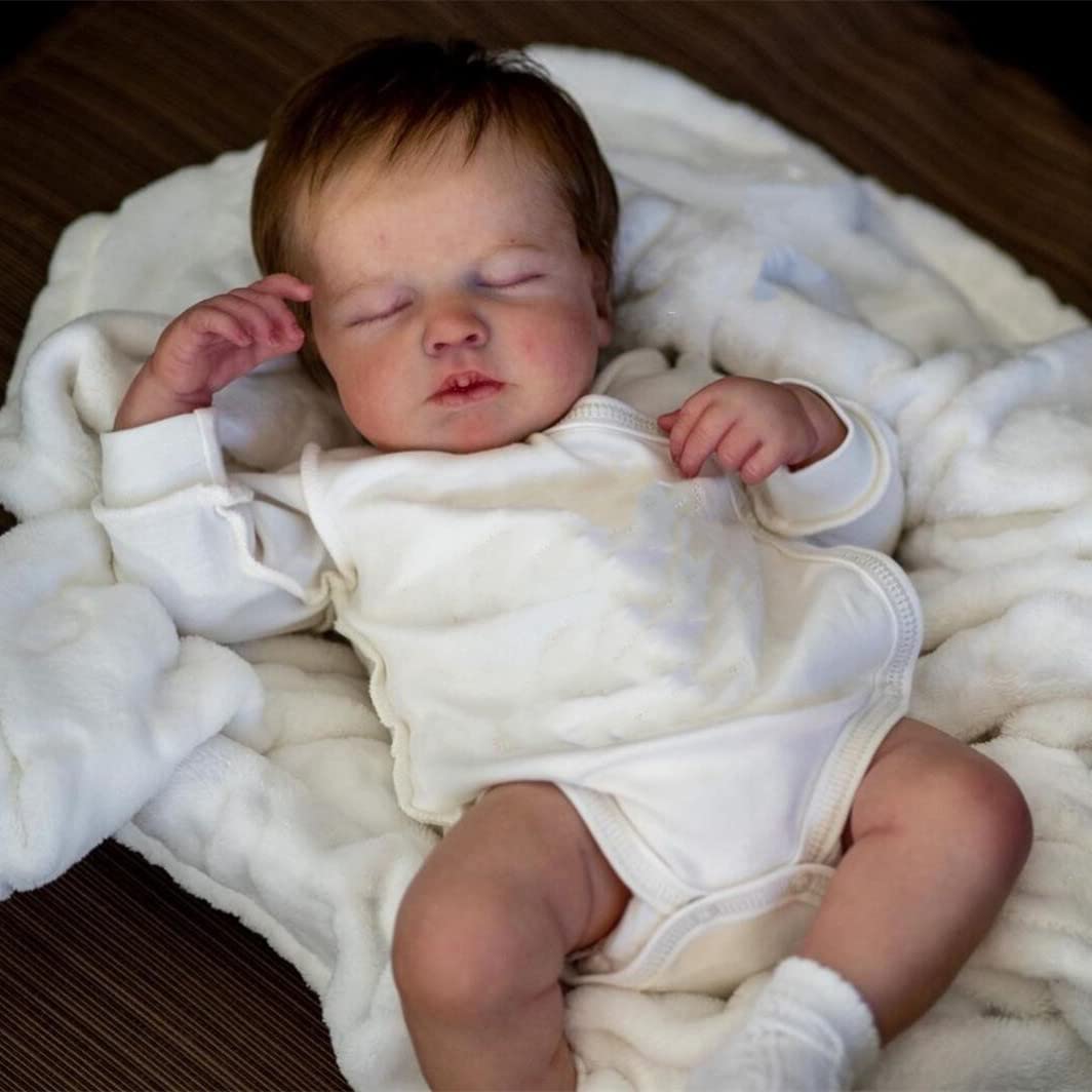 Кукла Zero pam Reborn 20 дюймов Lifelike Baby Dolls Soft Body Силиконовый Baby Boy с волосами, фото №3