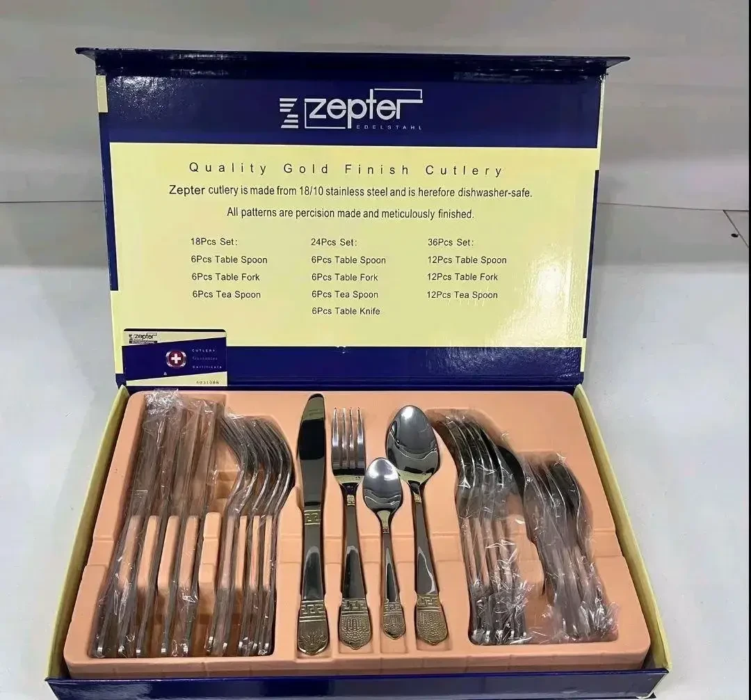 Набір посуд на 6 осіб 24 штуки з нержавіючої сталі Zepter ZP1001, фото №4 Набір посуд на 6 осіб 24 штуки з нержавіючої сталі Zepter ZP1001, фото №4