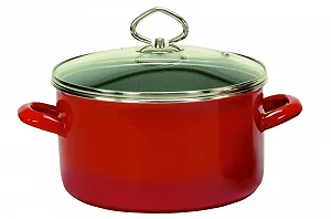 Каструля Karl Kruger Rome 5.5 л 24 см емальована Червона - Фото 1