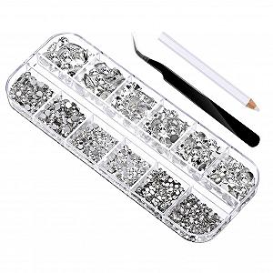 Купить Стразы для ногтей 6 размеров, прозрачные кристаллы для рукоделия, лица, ногтей, одежды, обуви, сумки с пинцетом - Фото 1 Стразы для ногтей 6 размеров, прозрачные кристаллы для рукоделия, лица, ногтей, одежды, обуви, сумки с пинцетом - Фото 1