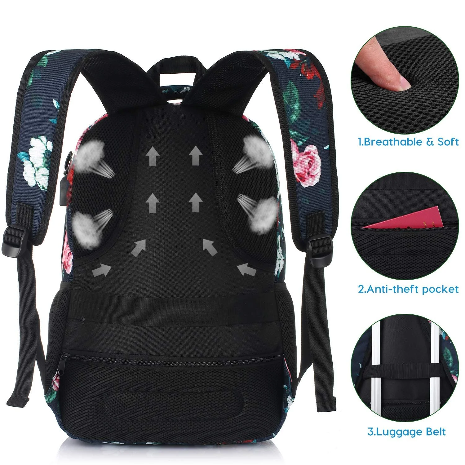 Рюкзак для ноутбука YAMTION 15.6/17.3 Inch Waterproof, фото №5 Рюкзак для ноутбука YAMTION 15.6/17.3 Inch Waterproof, фото №5