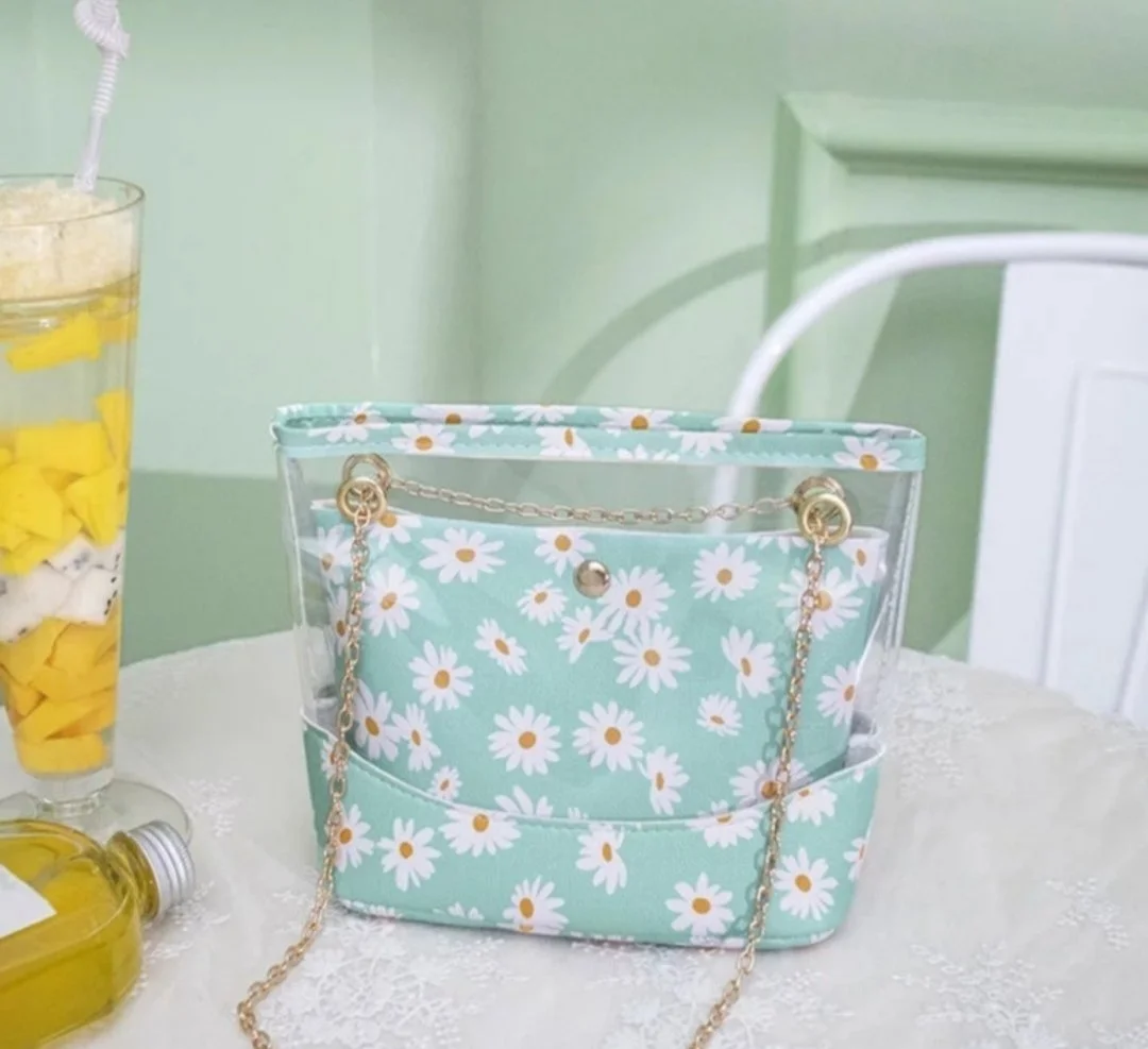 Модна жіноча міні‑сумка з принтом ромашок, фото №1