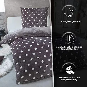 Постільна білизна плюшева двостороння зимова Stars Nicky Teddy Cashmere Touch synthetic.ua - Фото 1