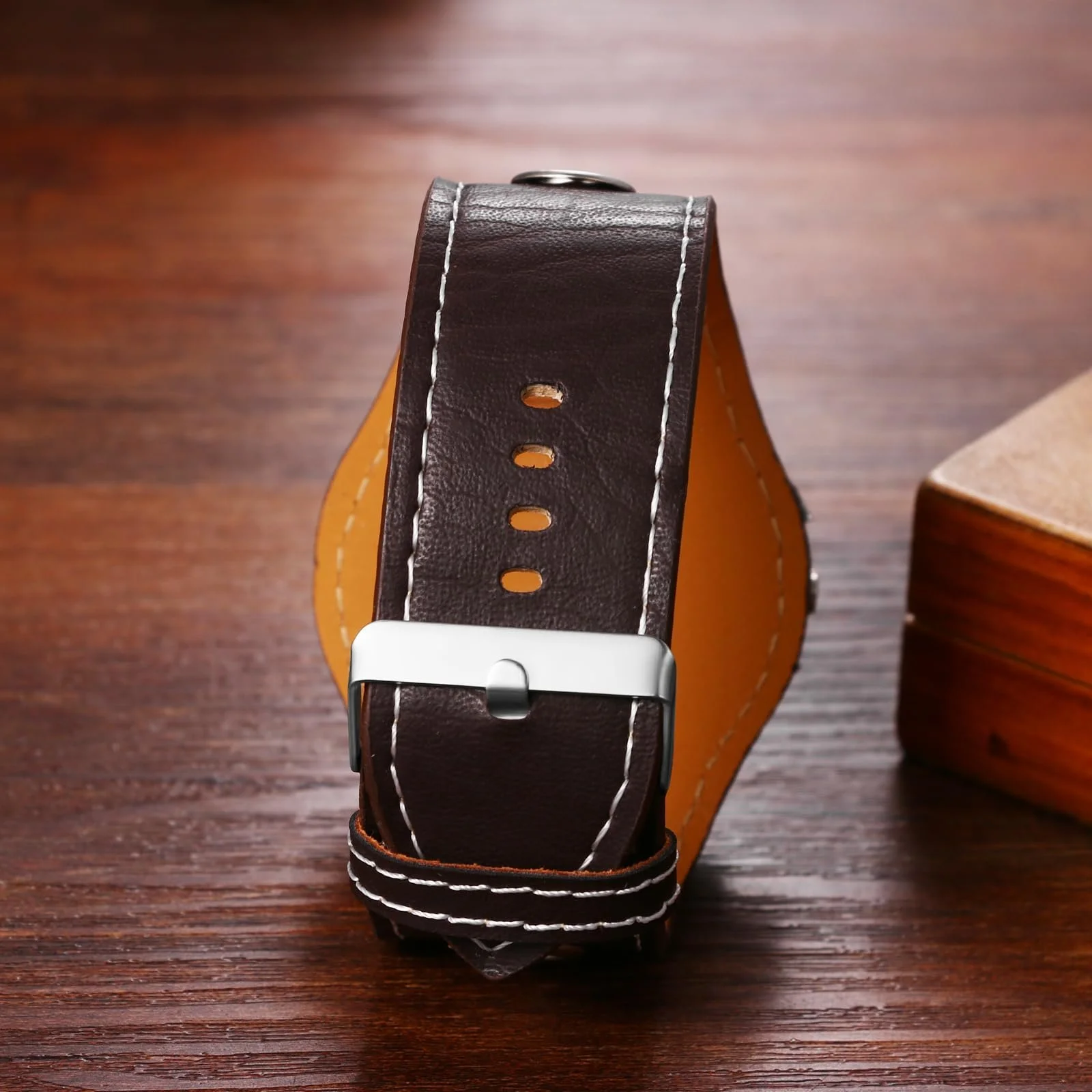 Часы Silverora Мужские Кожаные Steampunk Наручные часы: Punk ДЕКОРАТИВНЫЕ трехокие Аналоговые Кварцевые часы Мужские Широкие Многослойные Наручные часы из настоящей кожи для мужчин, фото №6 Часы Silverora Мужские Кожаные Steampunk Наручные часы: Punk ДЕКОРАТИВНЫЕ трехокие Аналоговые Кварцевые часы Мужские Широкие Многослойные Наручные часы из настоящей кожи для мужчин, фото №6