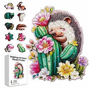 Купить Деревянный пазл GLOBLELAND Hedgehog Cactus 200 деталей Неправильной формы Уникальный - Фото 1 Деревянный пазл GLOBLELAND Hedgehog Cactus 200 деталей Неправильной формы Уникальный - Фото 1