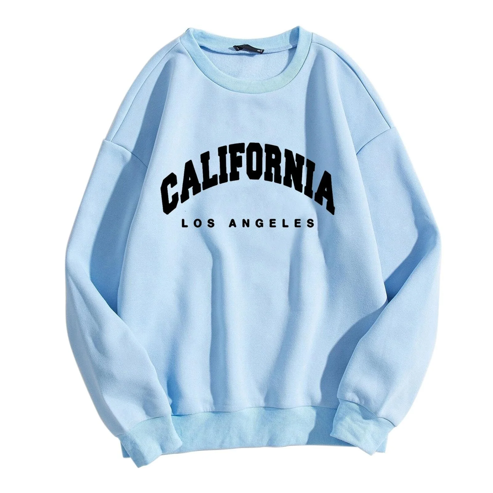 Женский свитшот с буквенным принтом Los Angeles California, 2025, худи, Калифорния, Los Angeles Y2K, графическая одежда, длинный рукав, круглый вырез, свободный крой, фото №1