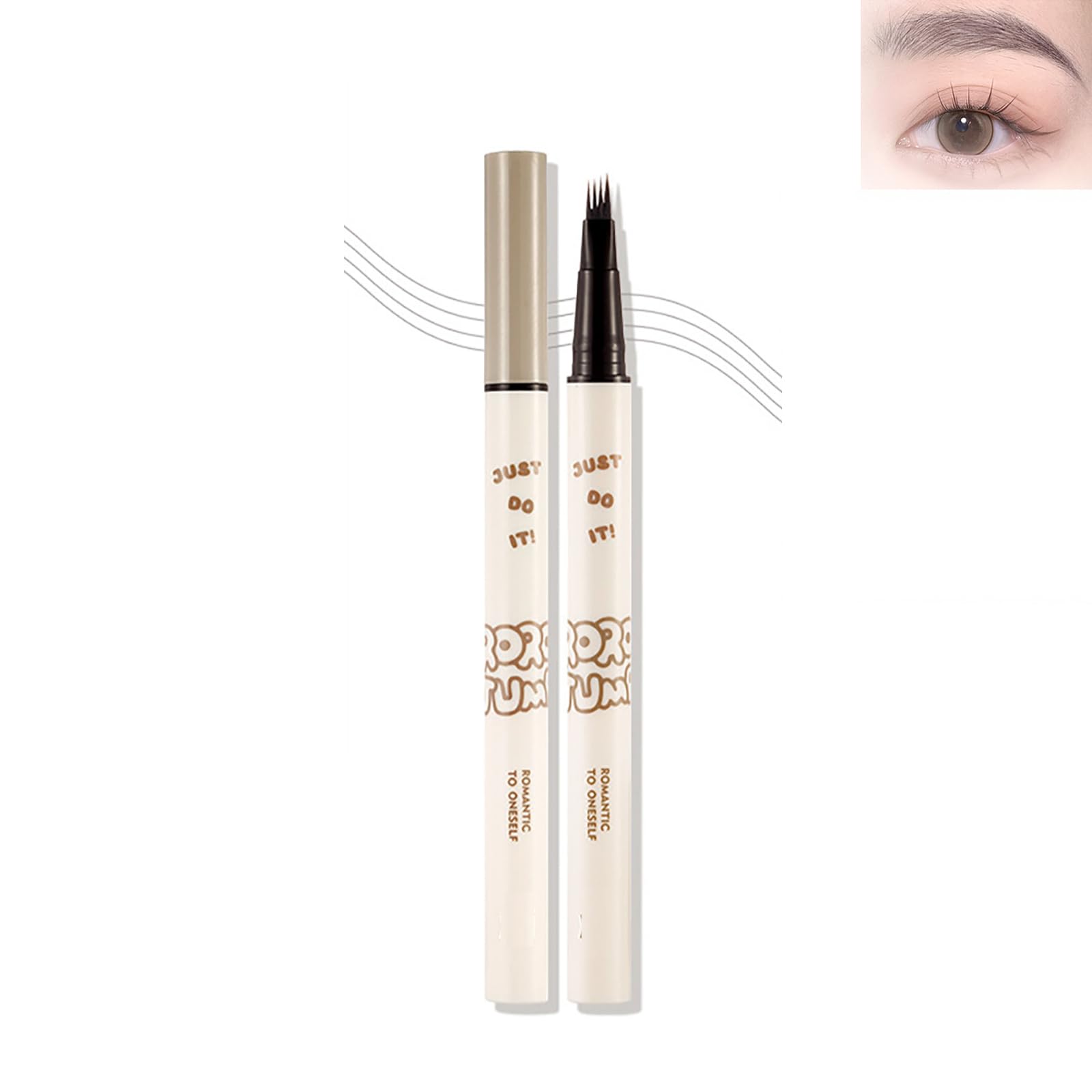 Карандаш для бровей 3D 4-зубчатый 2024 Secret Black Grey, фото №1