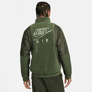 Джемпер Nikeens Sportswear Sherpa Half Zip Jacket Carbon Green L synthetic.ua - Фото 1