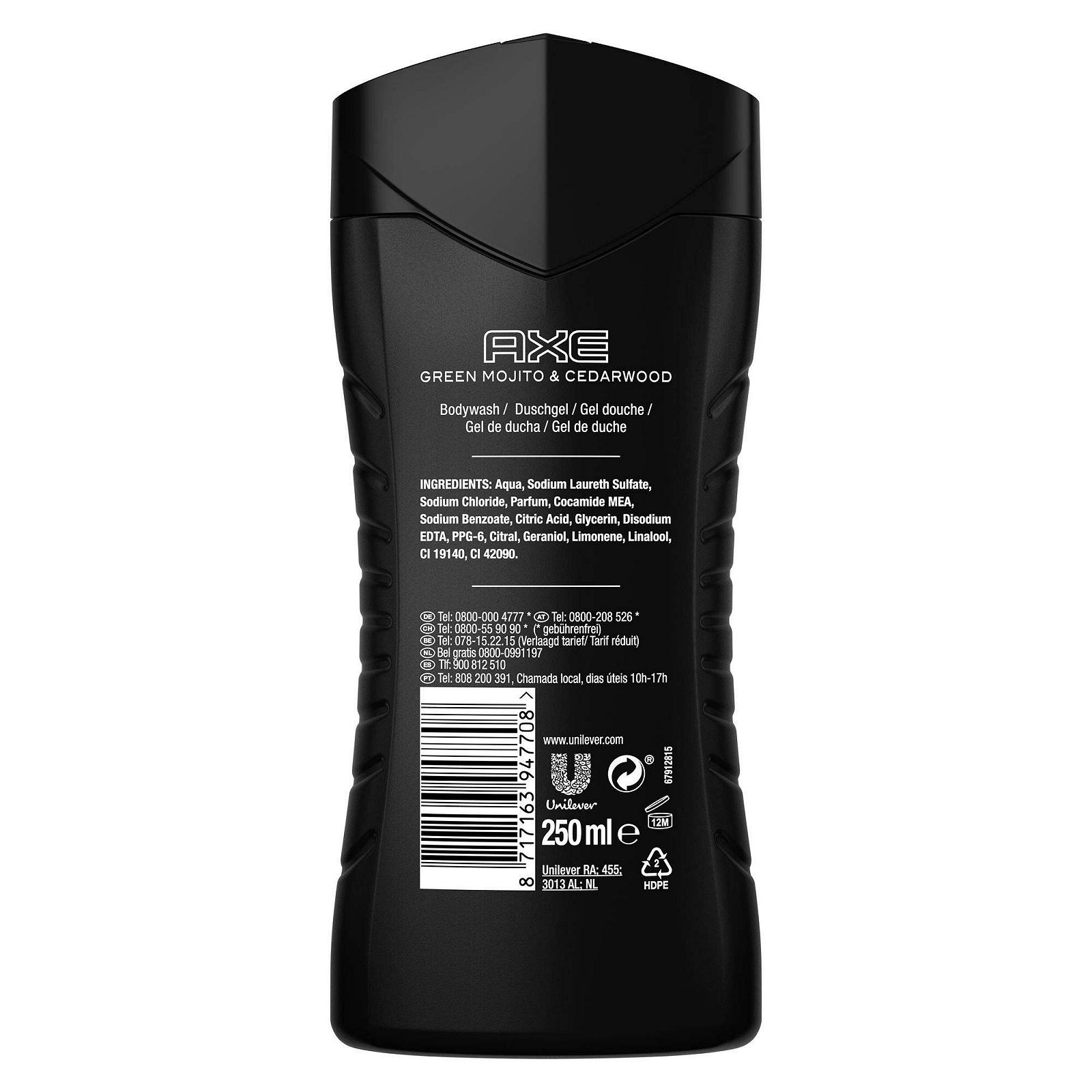 Гель для душа Axe Wild Mojito & Cedarwood 250 мл Упаковка 5 шт, фото №3