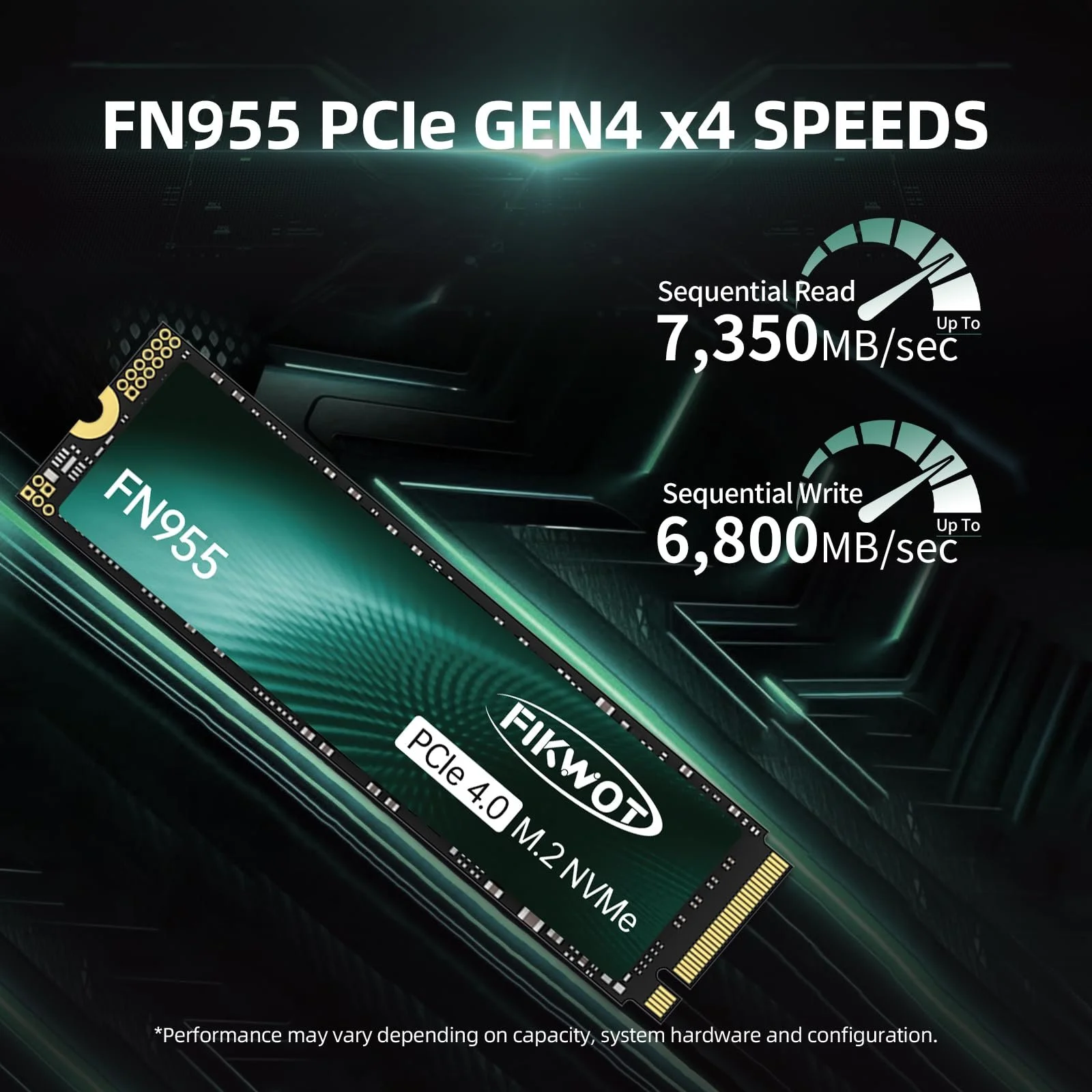 SSD накопитель Fikwot FN955 2ТБ M.2 PCIe Gen4 7350МБ/с, фото №2 SSD накопитель Fikwot FN955 2ТБ M.2 PCIe Gen4 7350МБ/с, фото №2