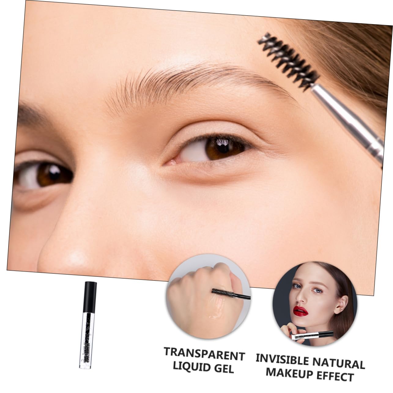 Гель для брів FRCOLOR 6 Eyebrow Liquid Fixing Gel Clear Soap Set, фото №5